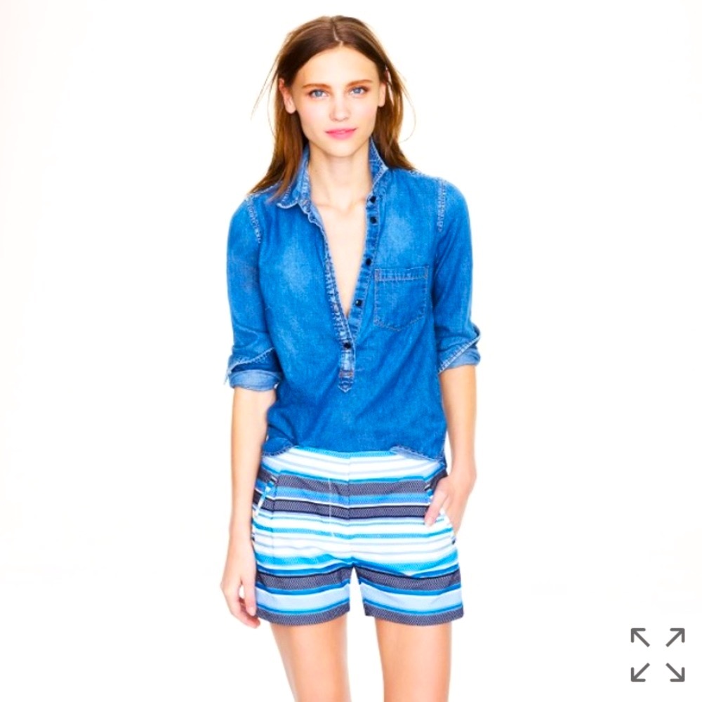 NWOT J. Crew Coastal Striped Chino Shorts